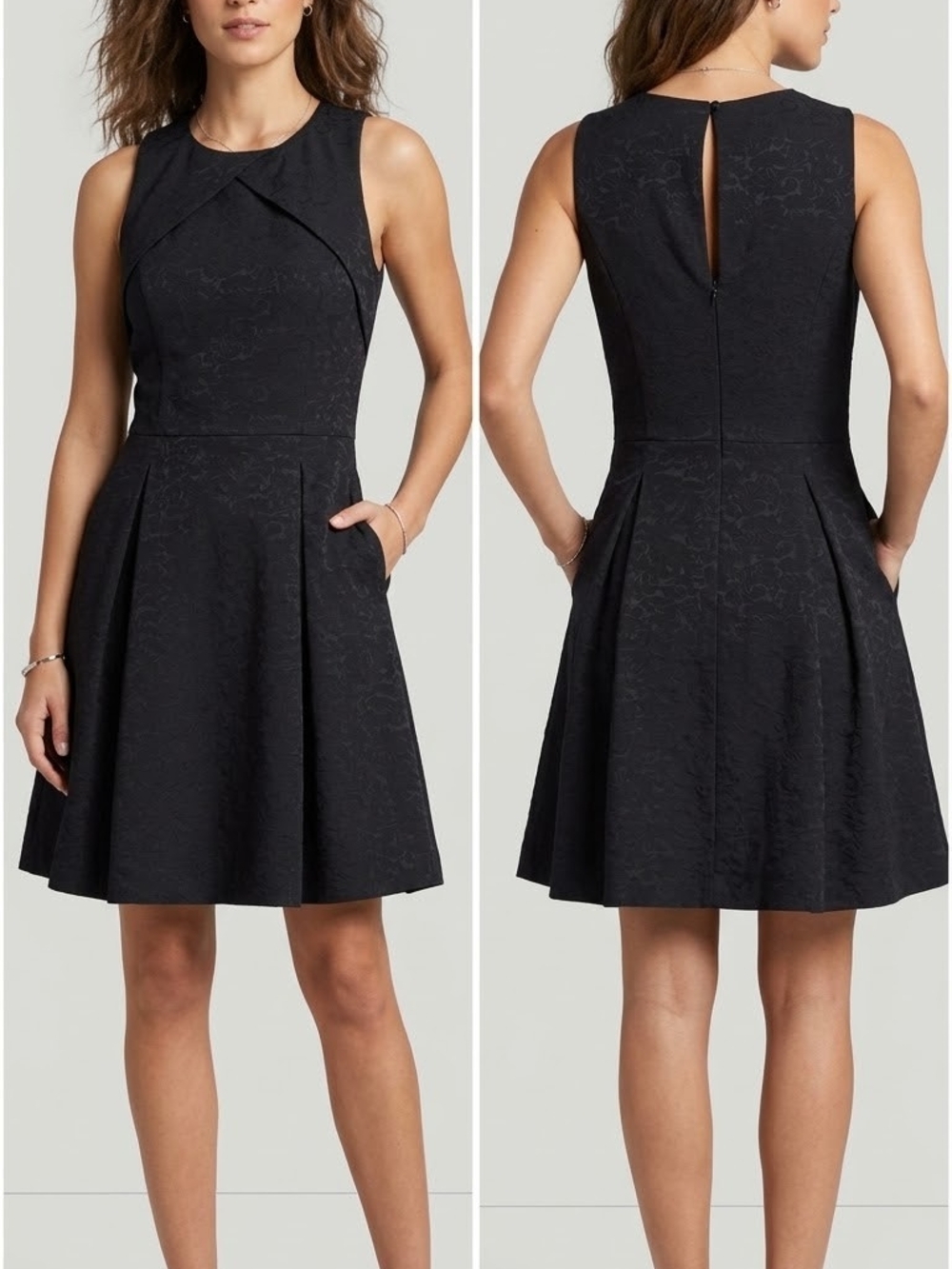 Mexx Black Sleeveless Fit-and-Flare Dress